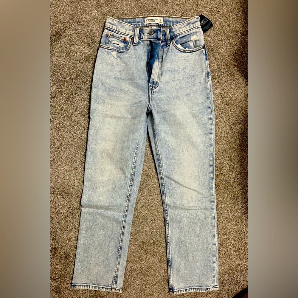 Abercrombie & Fitch The Ankle Straight Ultra High Rise Curve Love Jeans NWT